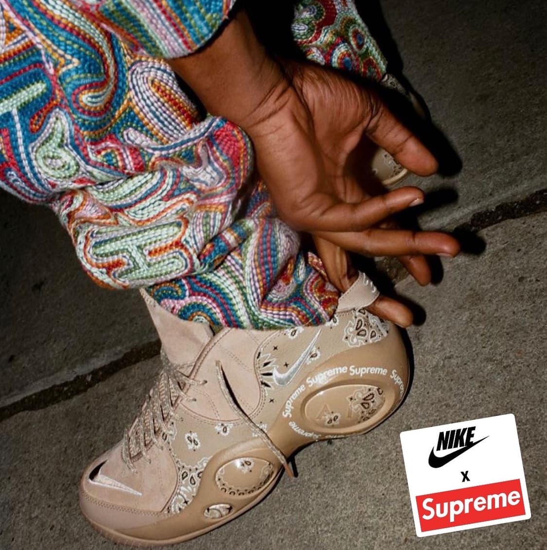 새상품 슈프림 나이키 에어줌 플라이트 95 페이즐반다나 상품이미지1