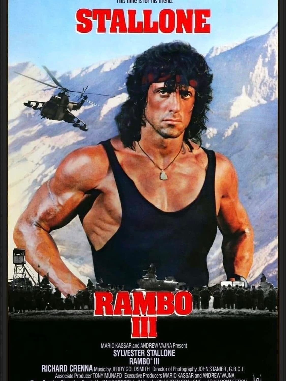 80‘s Rambo 3 Stallone video crew Bomber 상품이미지2