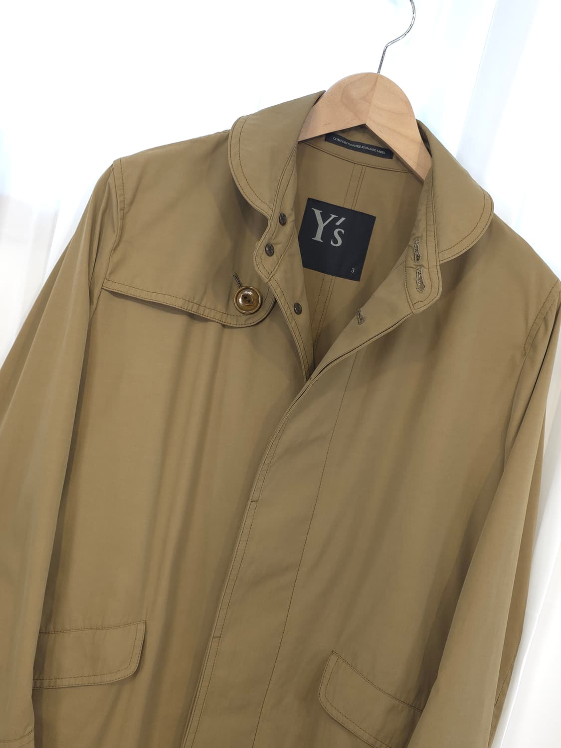 요지야마모토 Y's 베이지 트렌치 코트  상품이미지5