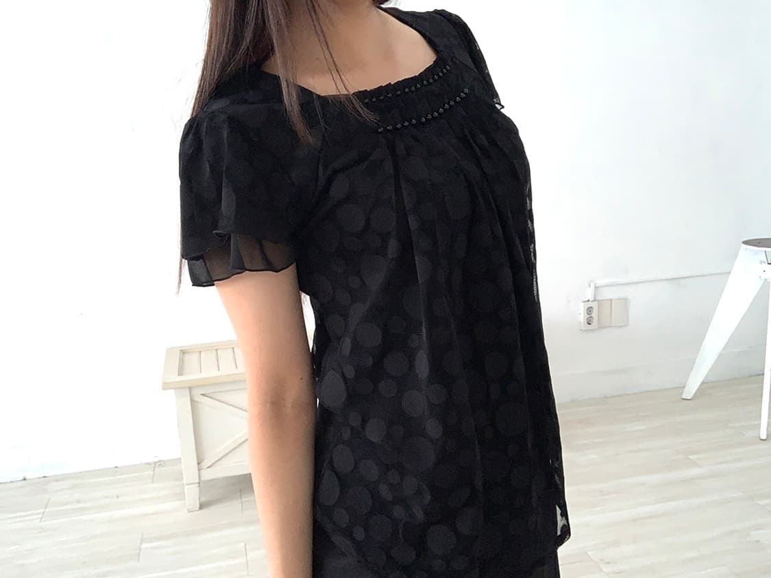 Black dot Blouse 상품이미지2