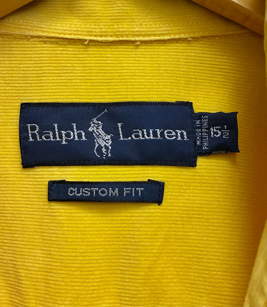 (M~L)00s 폴로랄프로렌 코튼 버튼다운 코듀로이 셔츠 옐로우 상품이미지8