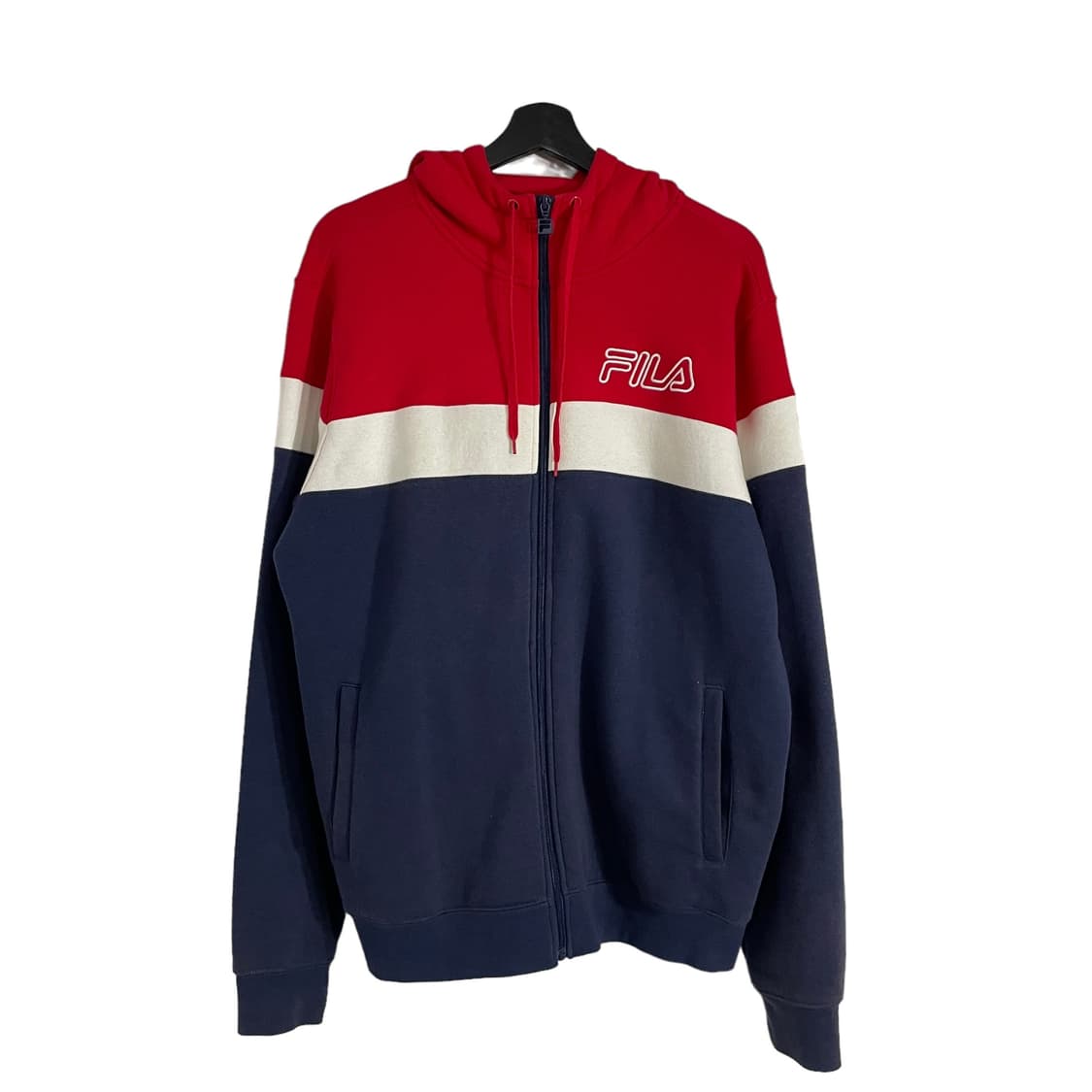 휠라 배색 후드 집업 상품이미지1