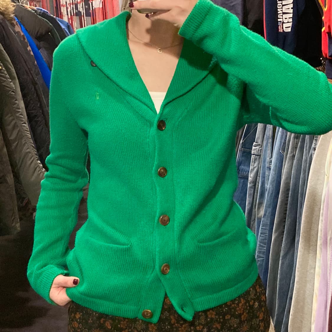 [IM] 폴로 랄프로렌 브이넥 니트 가디건 그린 상품이미지2