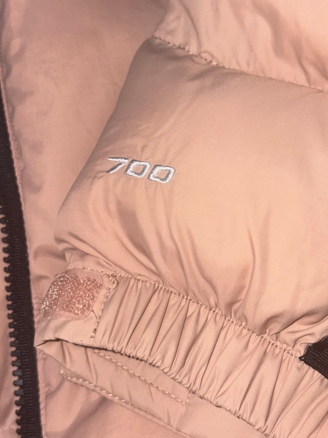 y2k 노스페이스 1996 눕시 핑크 700 패딩 딸기우유색 가루 상품이미지4