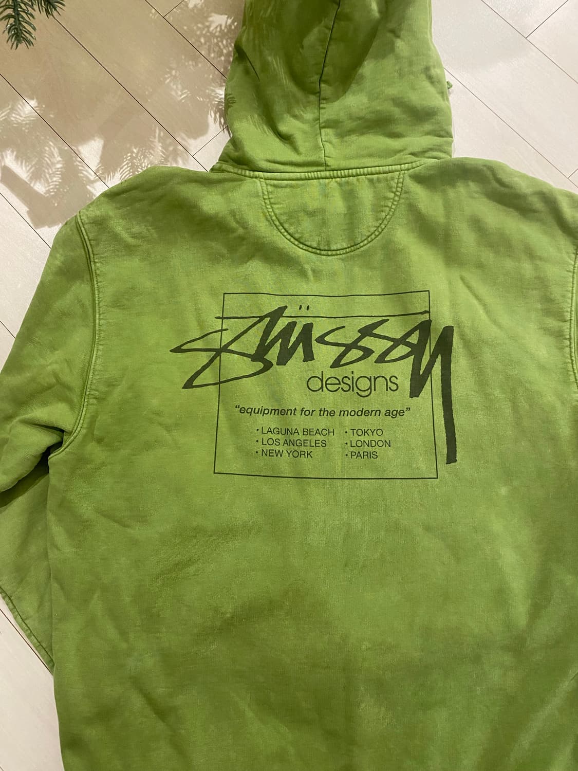 스투시 디자인 후드 그린 L(105) 상품이미지2