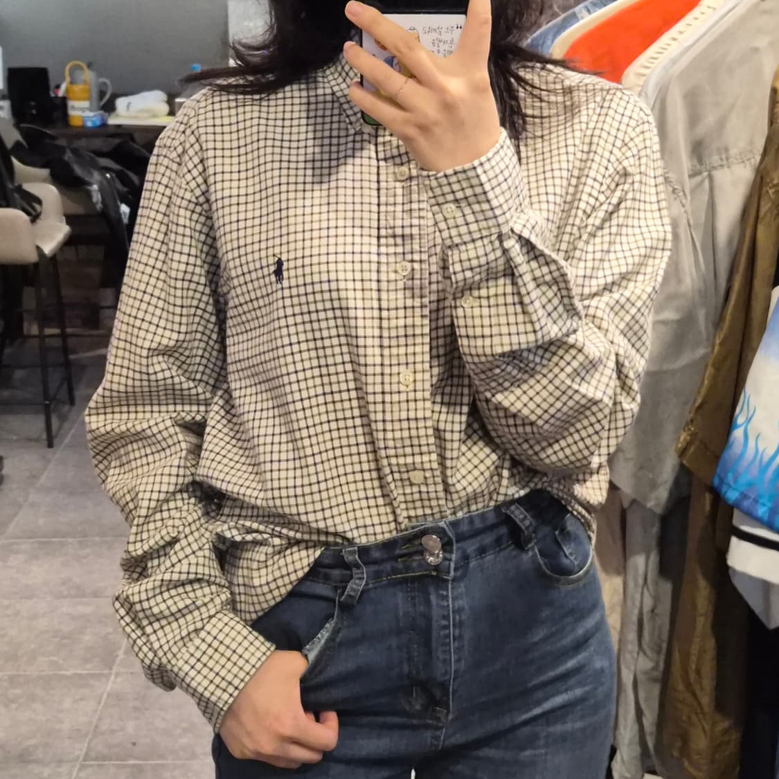 [NO.9] 폴로 빈티지 삼색 체크셔츠 상품이미지3