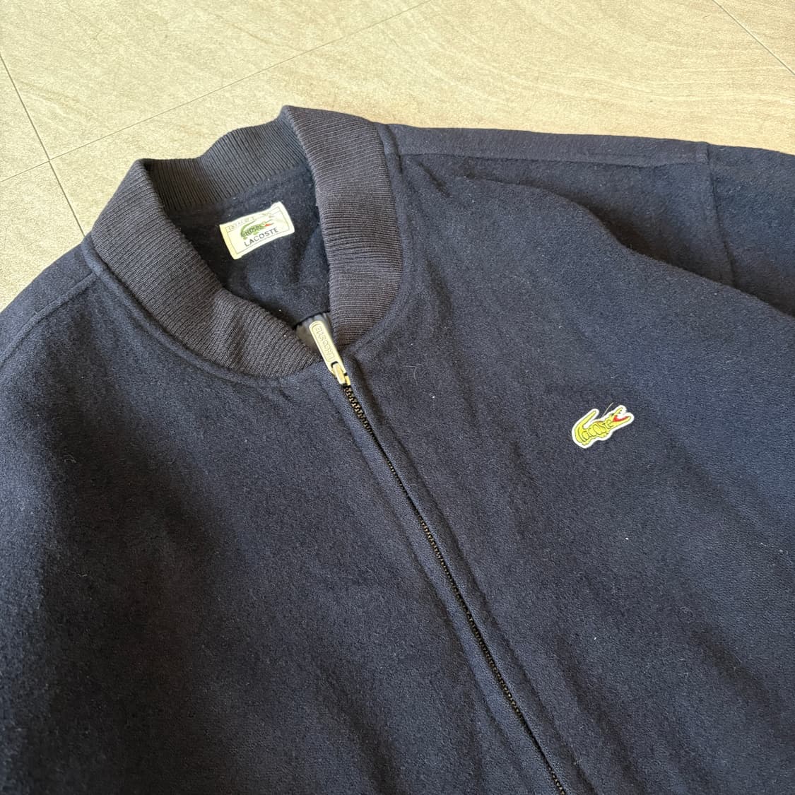 90s 라코스테 정품 서광제조 울 블루종 자켓 상품이미지6