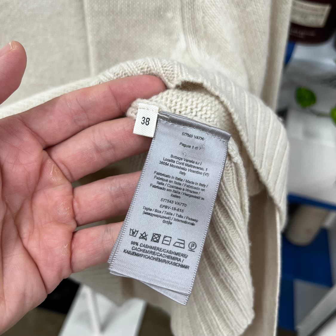 보테가베네타 우먼 캐시미어 니트 38 상품이미지5