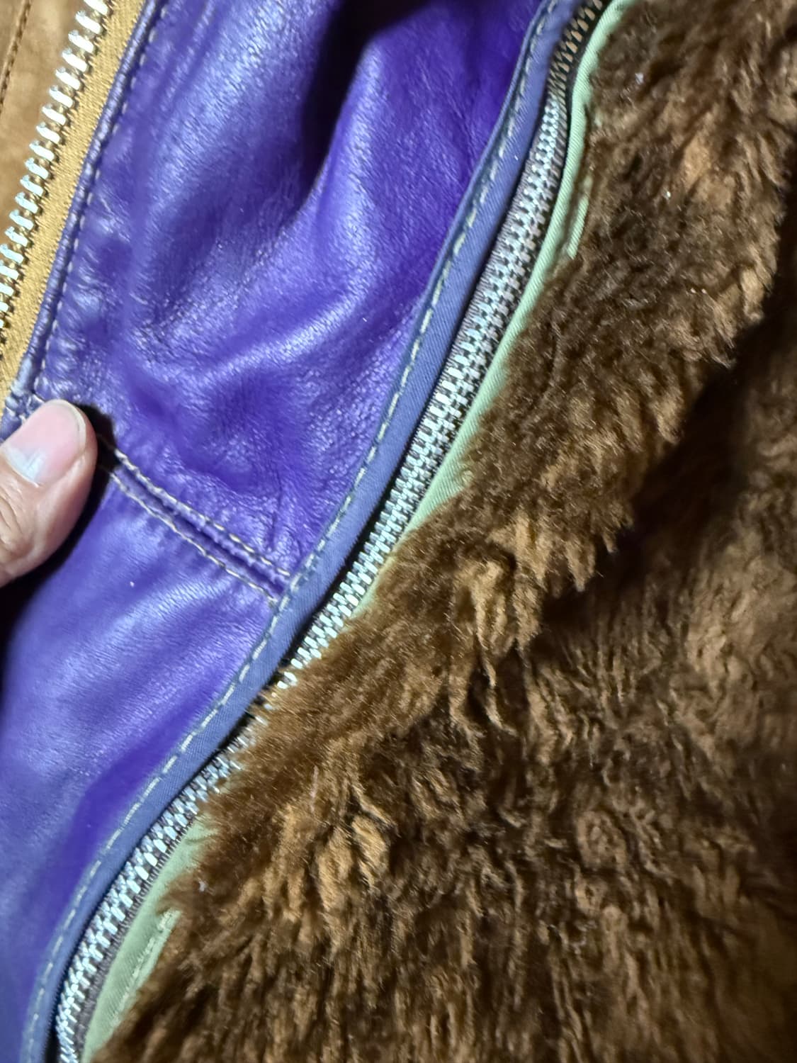카우레더 퍼플 자켓 상품이미지6