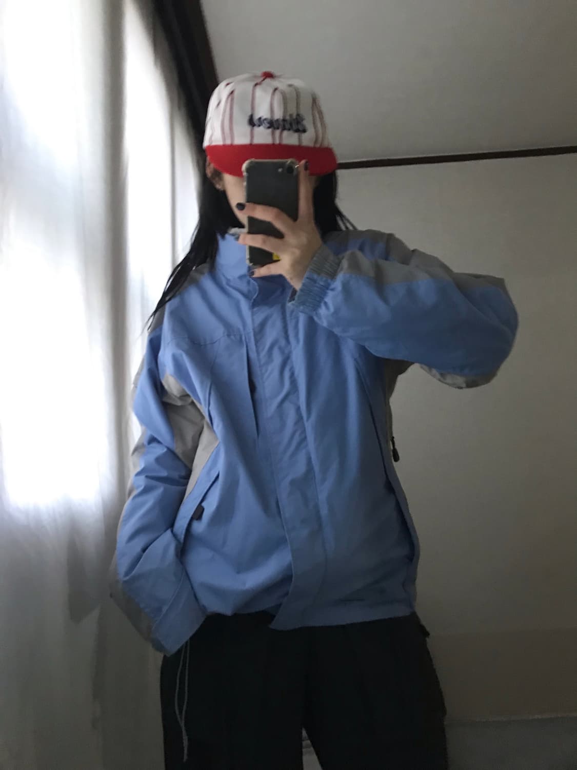 콜롬비아 연하늘 그레이 점퍼 상품이미지2