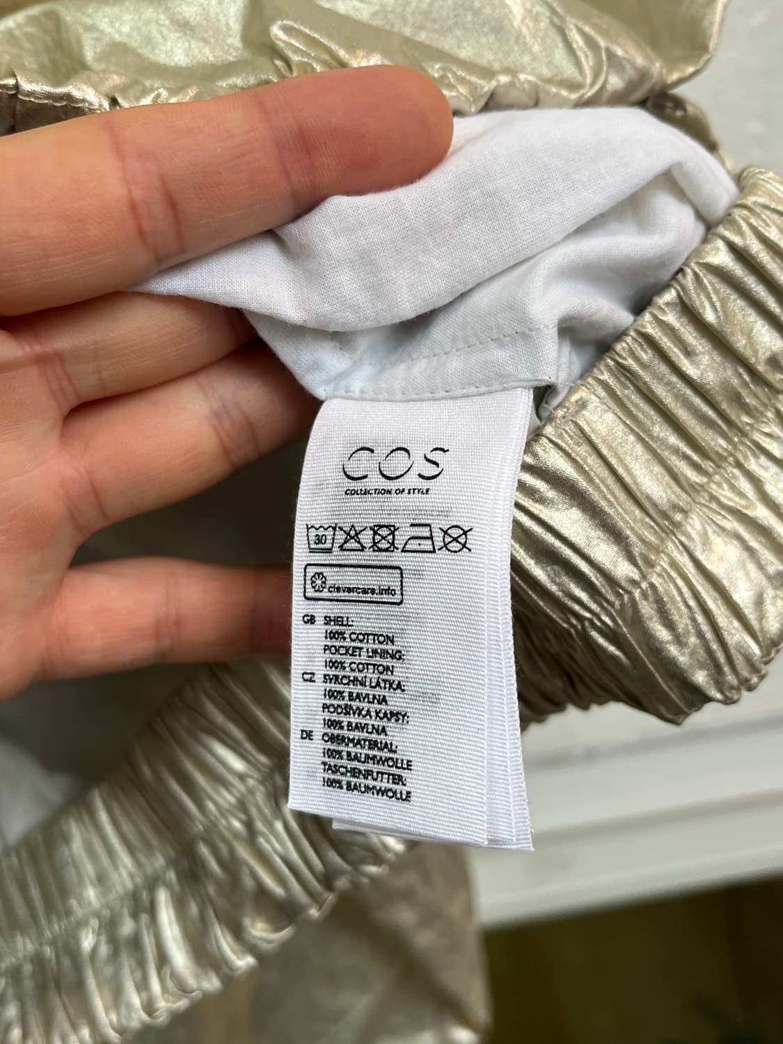 COS Gold Cotton Jacket 골드 자켓 38 상품이미지4