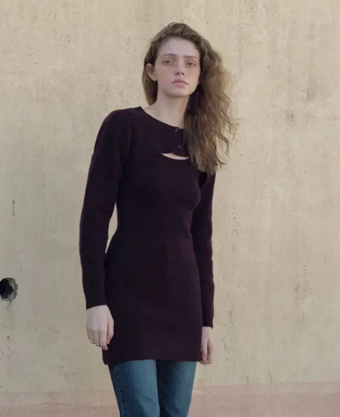 엔써이즈예스 Letter wool set 다크퍼플 상품이미지1