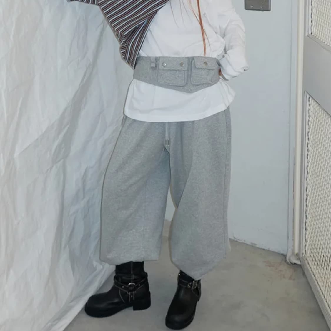 렌세 벨트세트 스웨트팬츠 상품이미지1