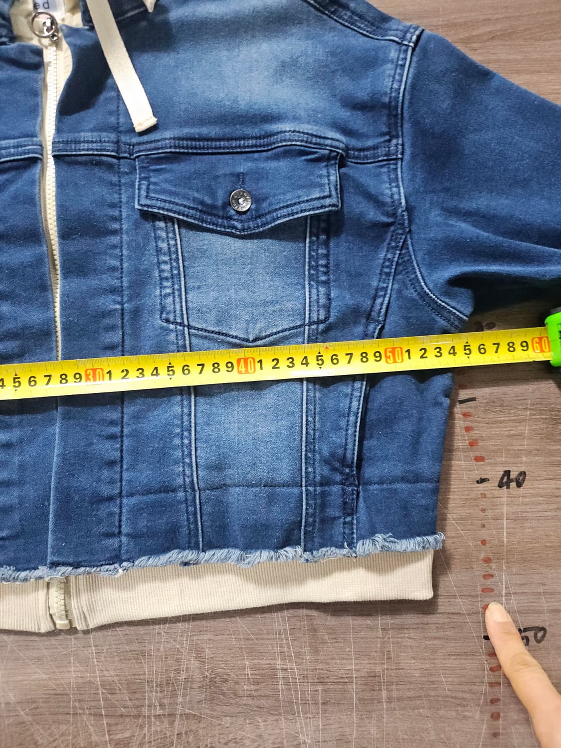 후두 데님 자켓 145  여성 55 상품이미지7