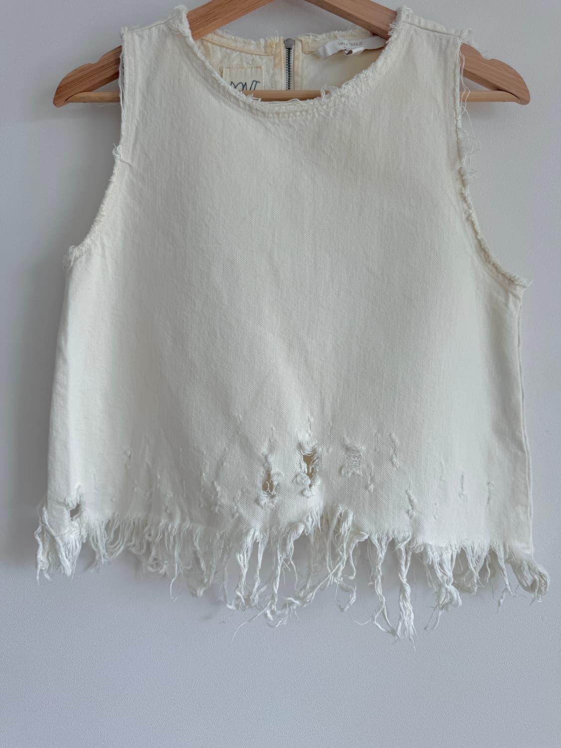 자라(ZARA) 디스트로이 코튼 슬리브리스 상품이미지3