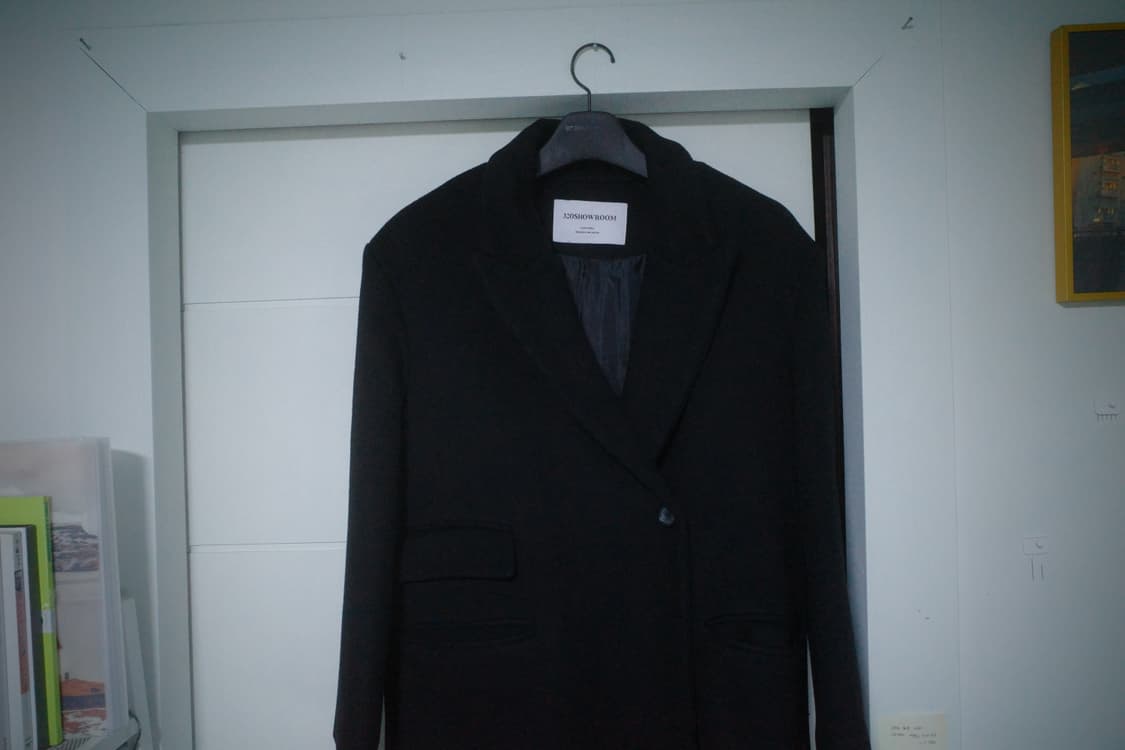 320쇼룸 울 롱코트 블랙 상품이미지5