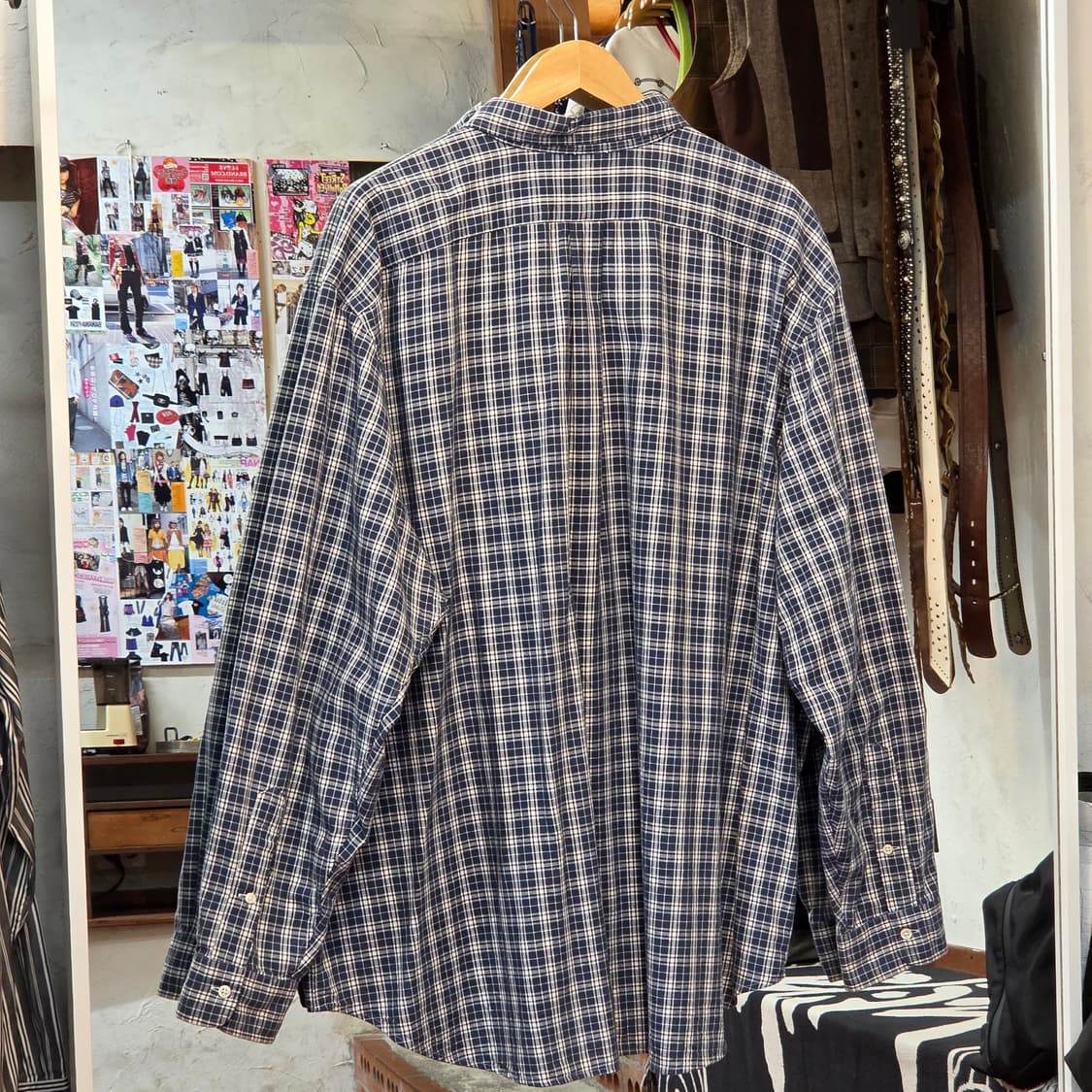 폴로 랄프로렌 네이비 체크 셔츠 상품이미지5
