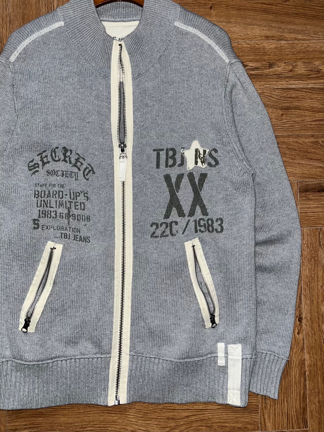 빈티지 y2k 디테일 니트 집업 상품이미지7