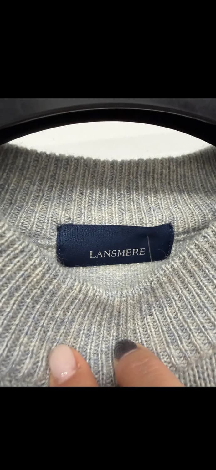 (100) 란스미어 캐시미어 100 모크넥 니트 풀오버 상품이미지4