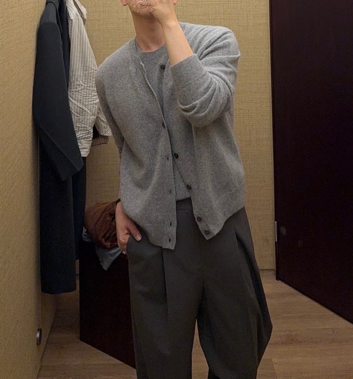 [M]렉토 레이어드 가디건 그레이 상품이미지8