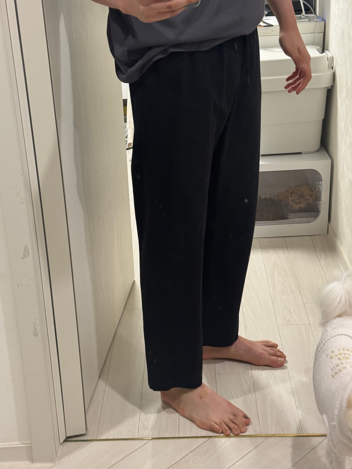 보세 린넨 팬츠 L 사이즈 블랙 상품이미지2