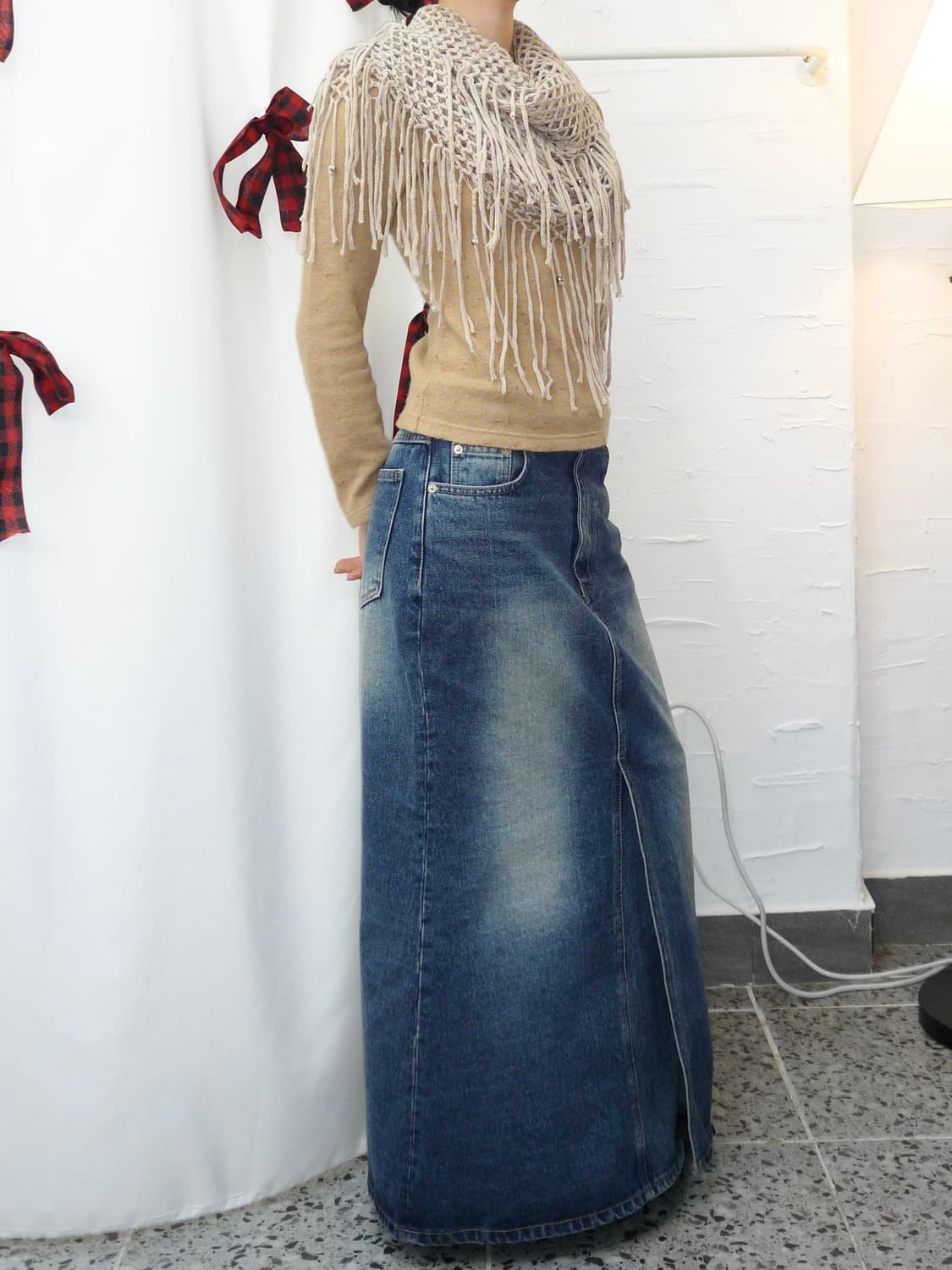 Silver ball point net muffler 상품이미지3