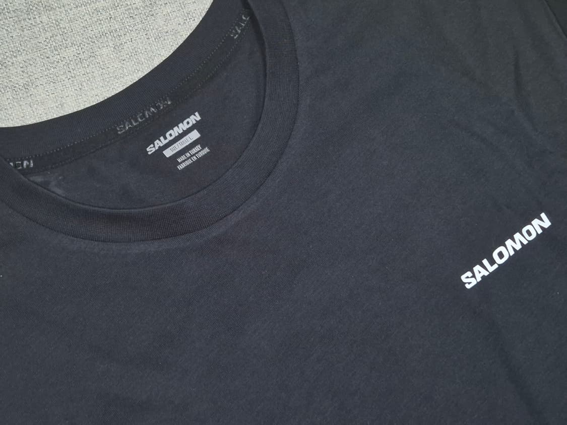 살로몬 반팔티 파리 에디션 L 블랙/화이트 상품이미지2