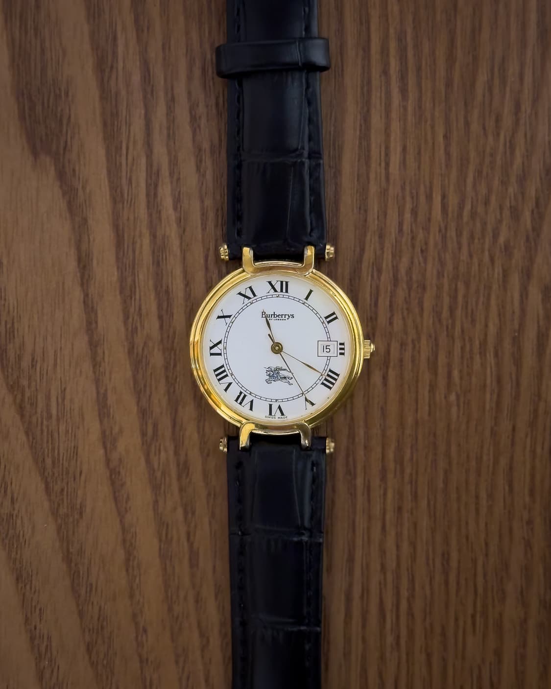 [빈티지]빈티지 버버리(Burberrys) 로만 인덱스 골드 데이트 시계 상품이미지1