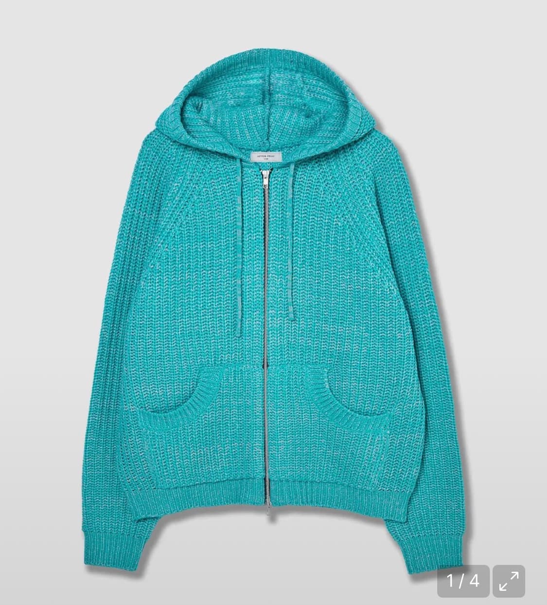 애프터프레이 니트 후드 집업 민트 m 상품이미지1
