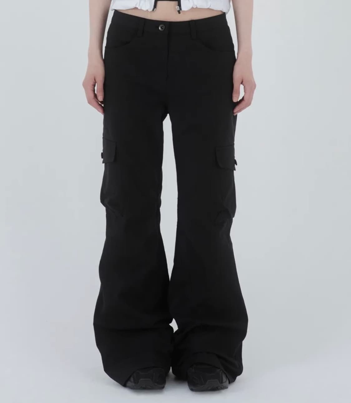 미세키서울 카고 부츠컷 팬츠 블랙 상품이미지1