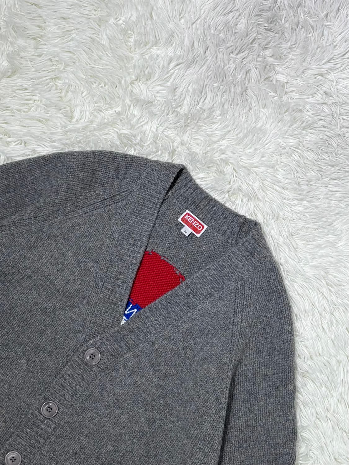 겐조 타겟 울 펄그레이 가디건 상품이미지5