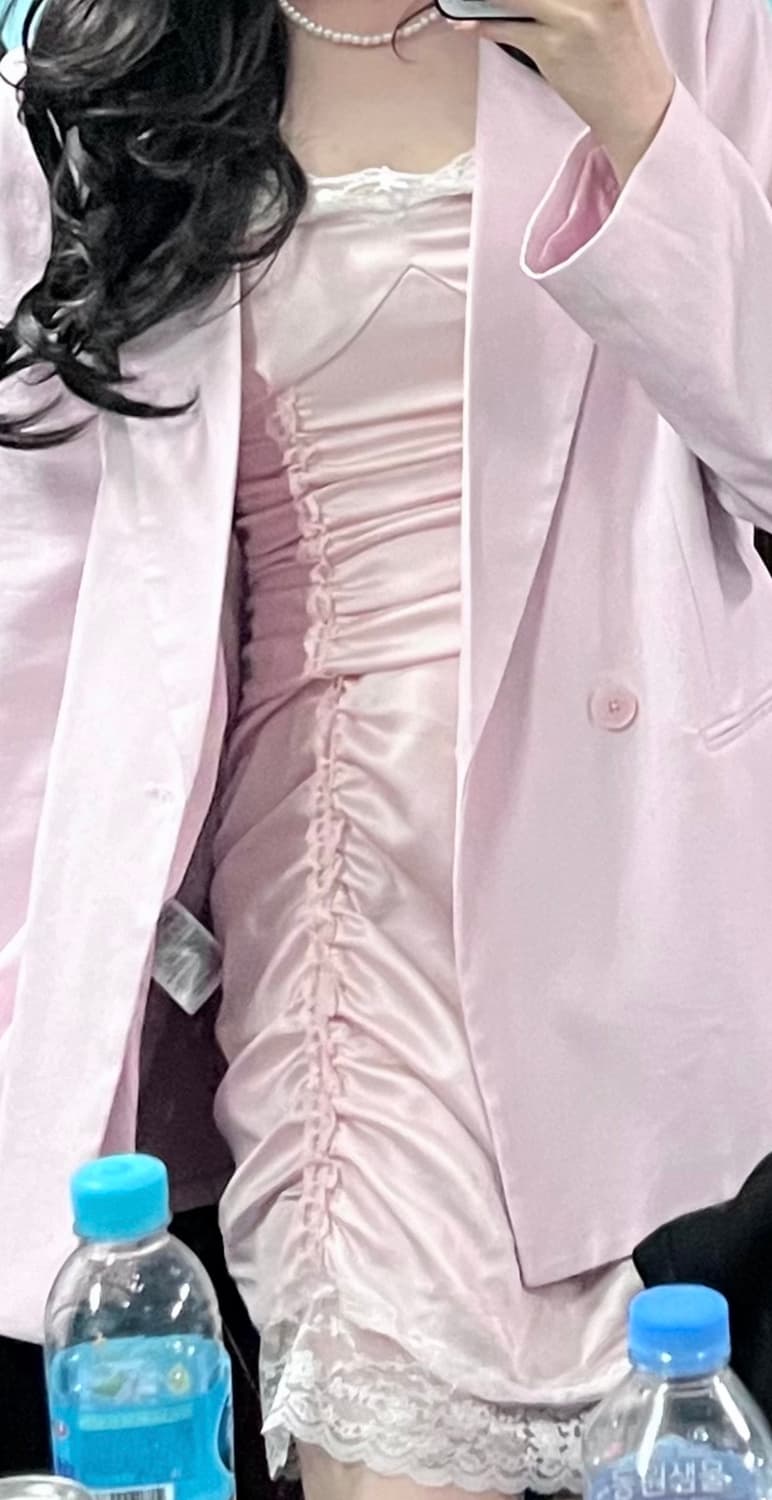 [단종템]아이당클럽 핑크 슬립 드레스 미니 원피스 상품이미지3