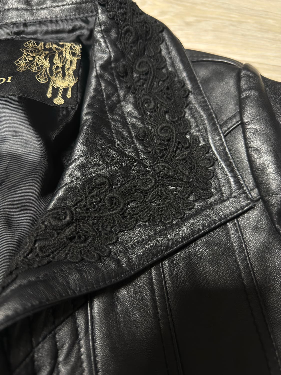 (W) 카라 고딕 레더 자켓 66size 상품이미지2