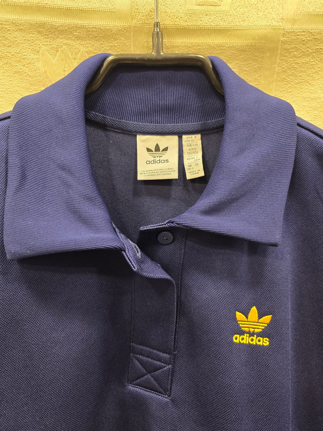 아디다스 크롭 카라티 네이비 XS-S 상품이미지4