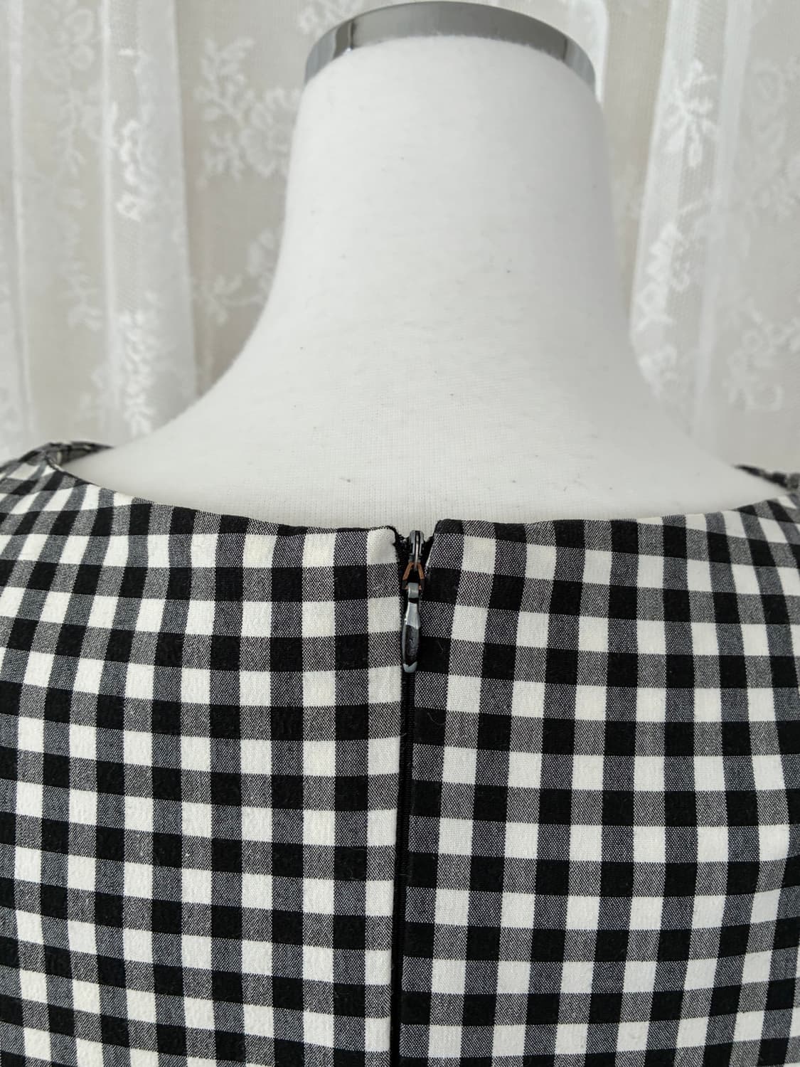 M) 오르 ORR 깅엄체크 원피스 블랙 상품이미지4