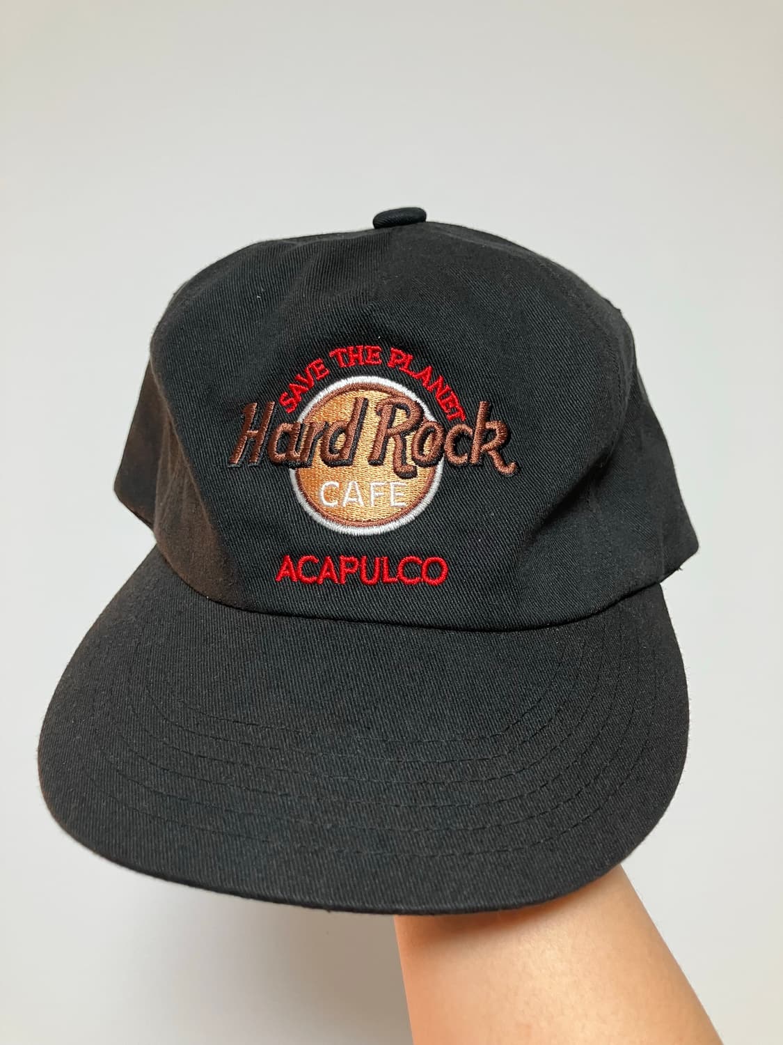 하드락카페 아카풀코 블랙 볼캡 6패널캡 모자 상품이미지1
