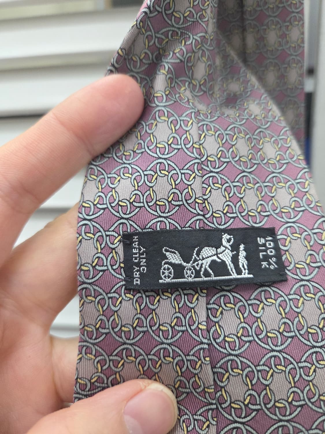 에르메스 패턴 타이 상품이미지4