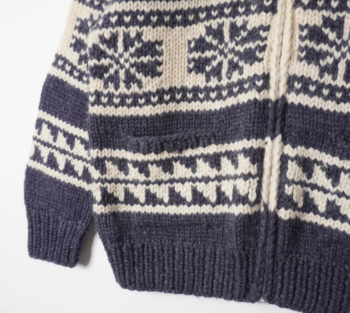 카나타 헤비울 코위찬 핸드니트 집업 스웨터 XL 상품이미지9