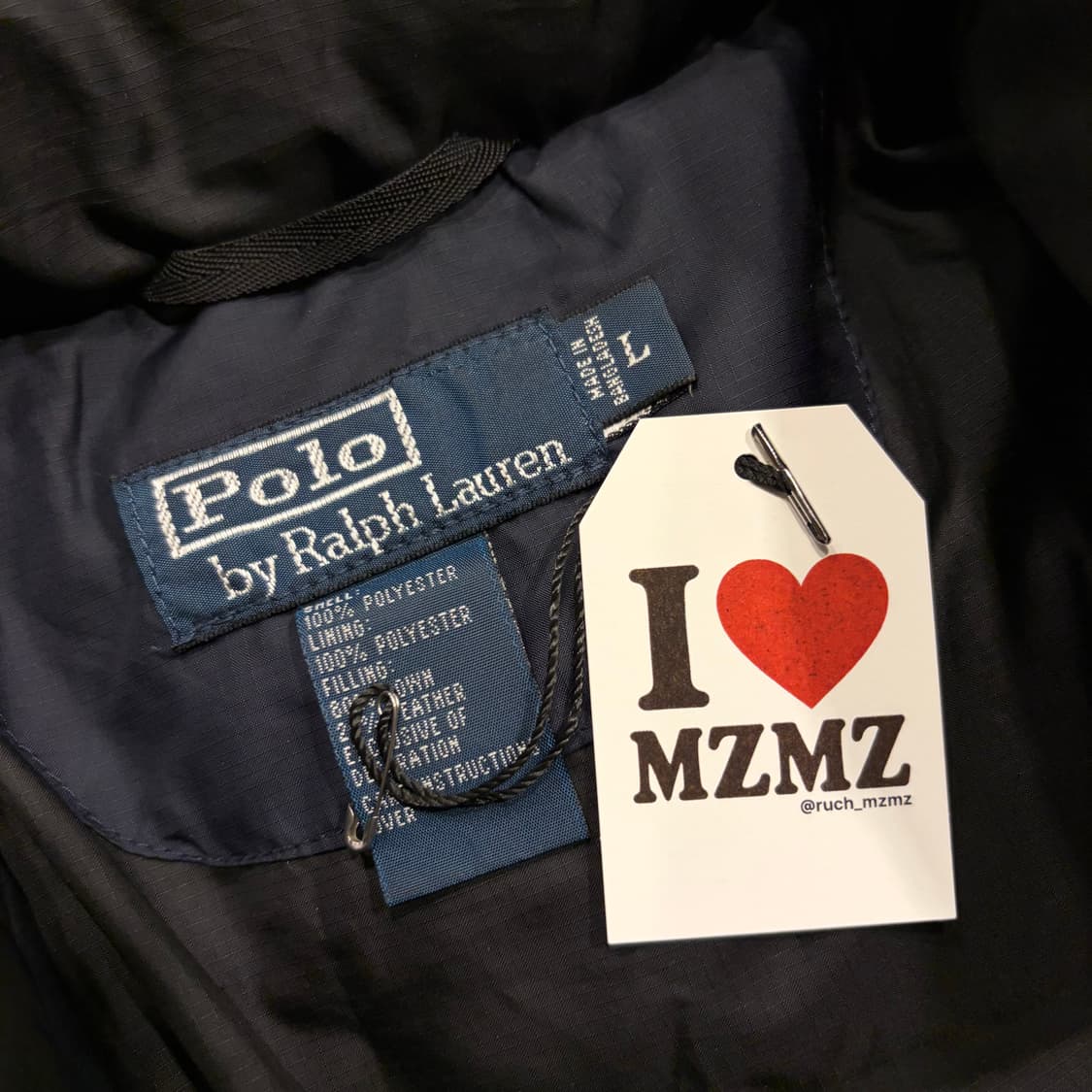 [L] 폴로 랄프로렌 RL 250 네이비/블랙 패딩 점퍼 C806 상품이미지6
