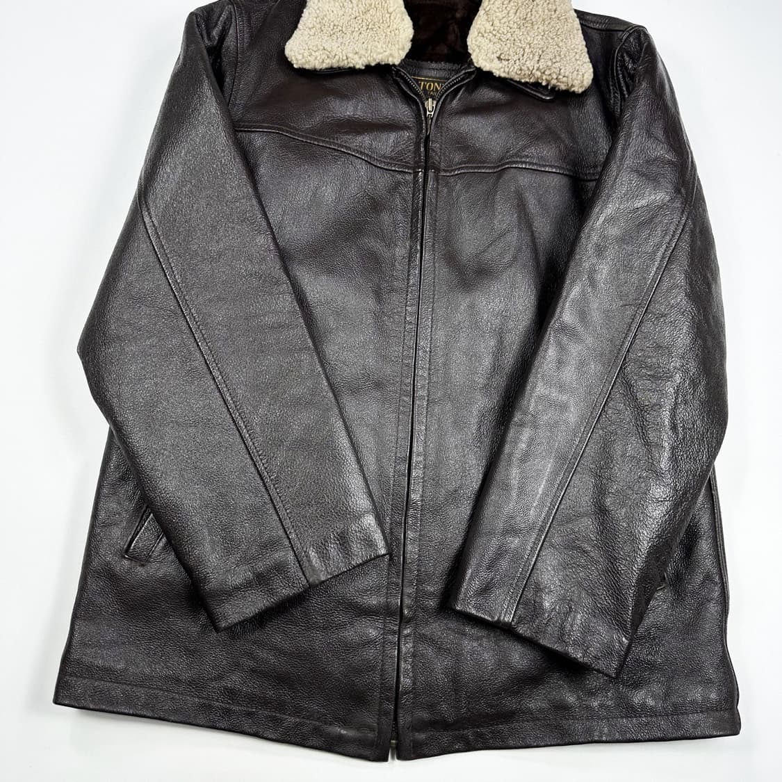 VTG 빈티지 브라운 양털 가죽자켓 (L) 상품이미지4