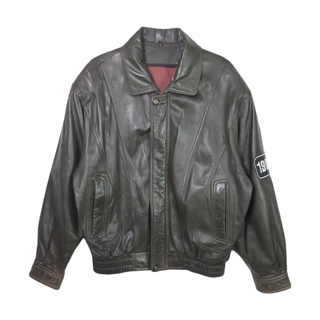 올드스쿨 빈티지 가죽 블루종 점퍼 L 상품이미지1