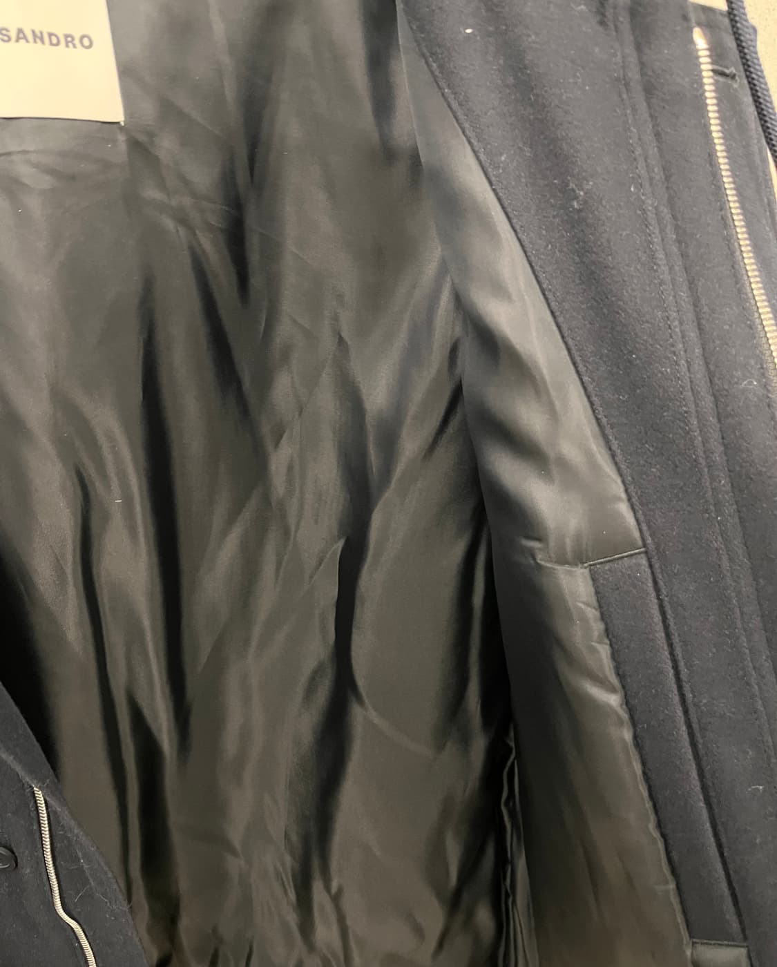 Sandro 네이비 후드 코트 상품이미지3