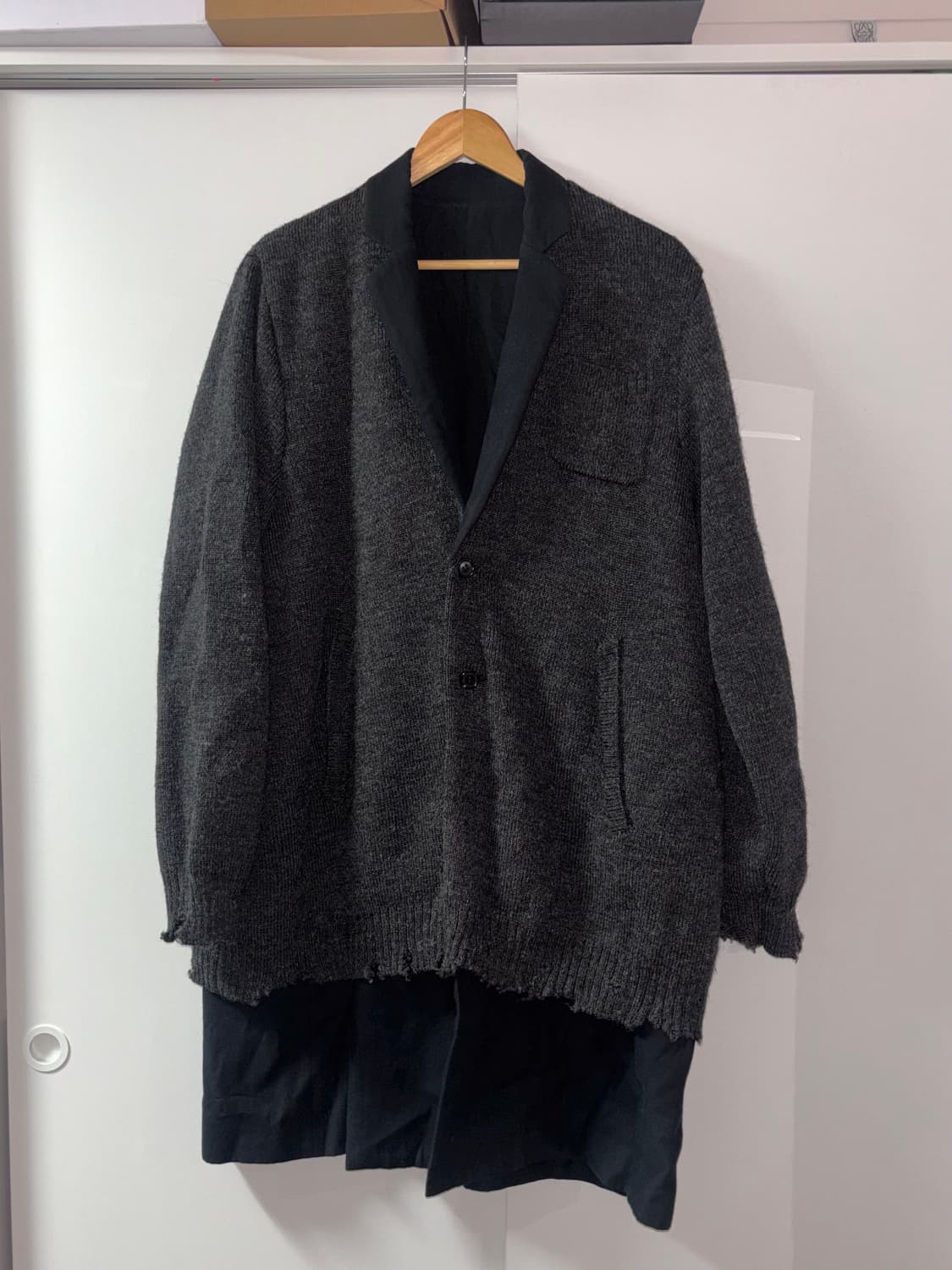 언더커버 니트레이어드 코트 상품이미지1