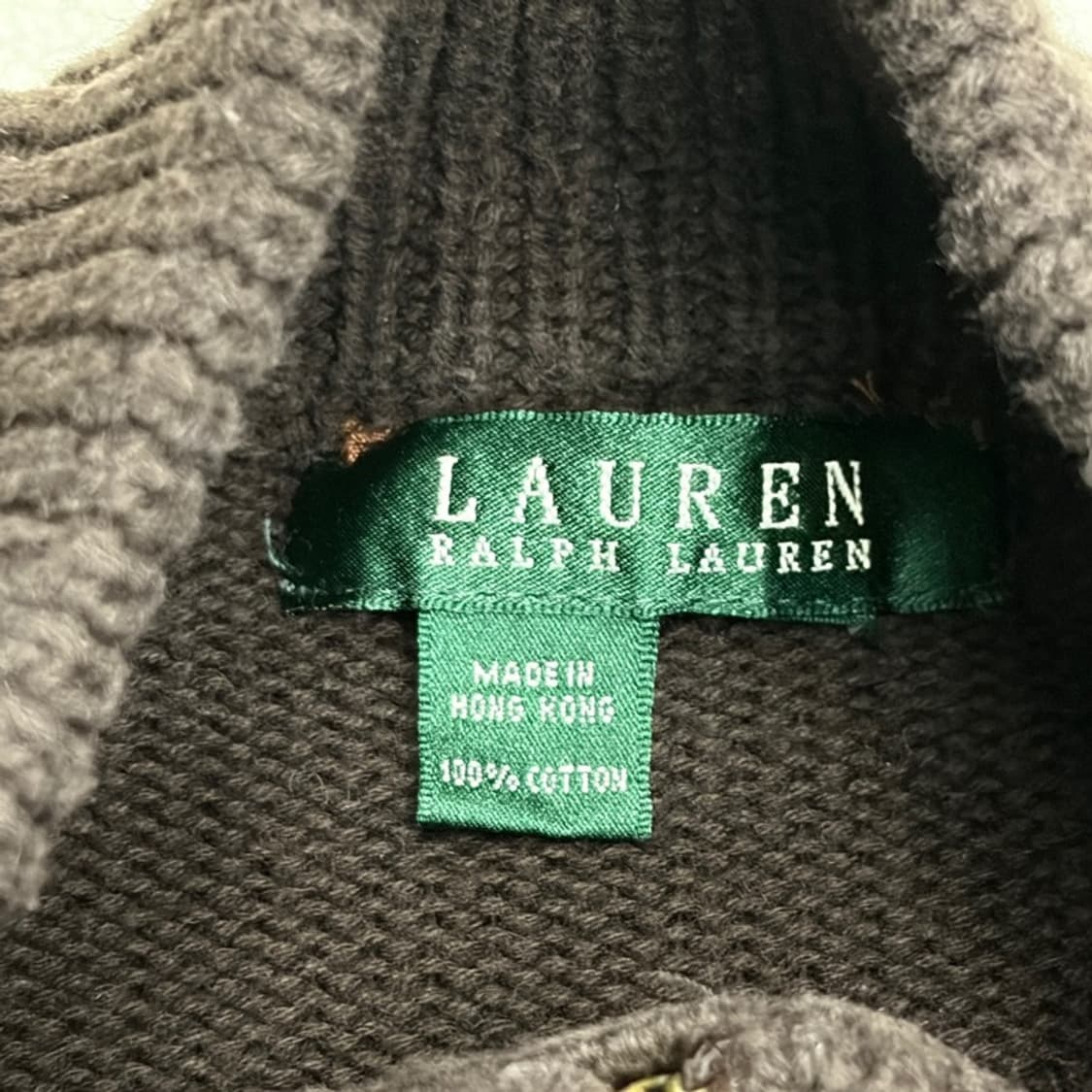 LAUREN RALPH LAUREN 브라운 코튼 가디건 상품이미지4