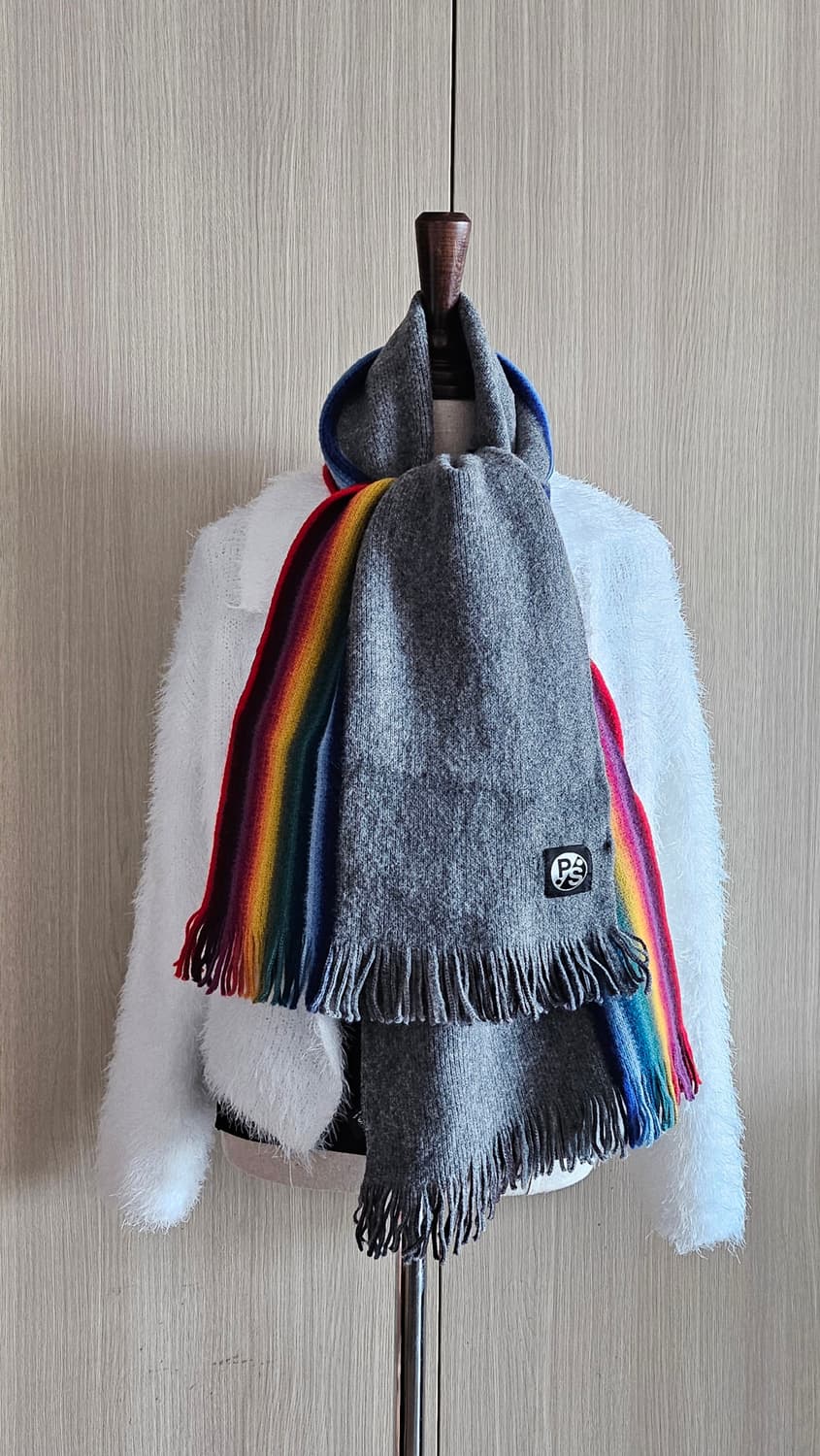 (1회착용드라이클리닝)폴스미스 레인보우 울 머플러 상품이미지2