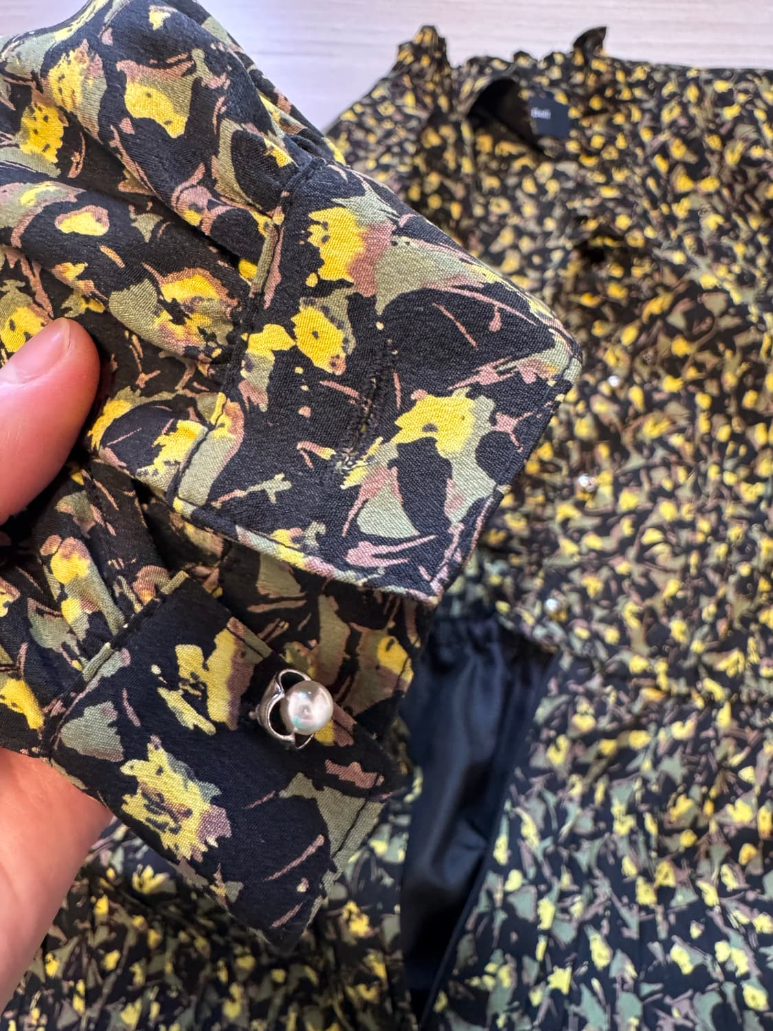 [마지막가격.판매] 앤더슨벨 엘리 플로럴 프릴 랩 드레스 (Yellow) 상품이미지7