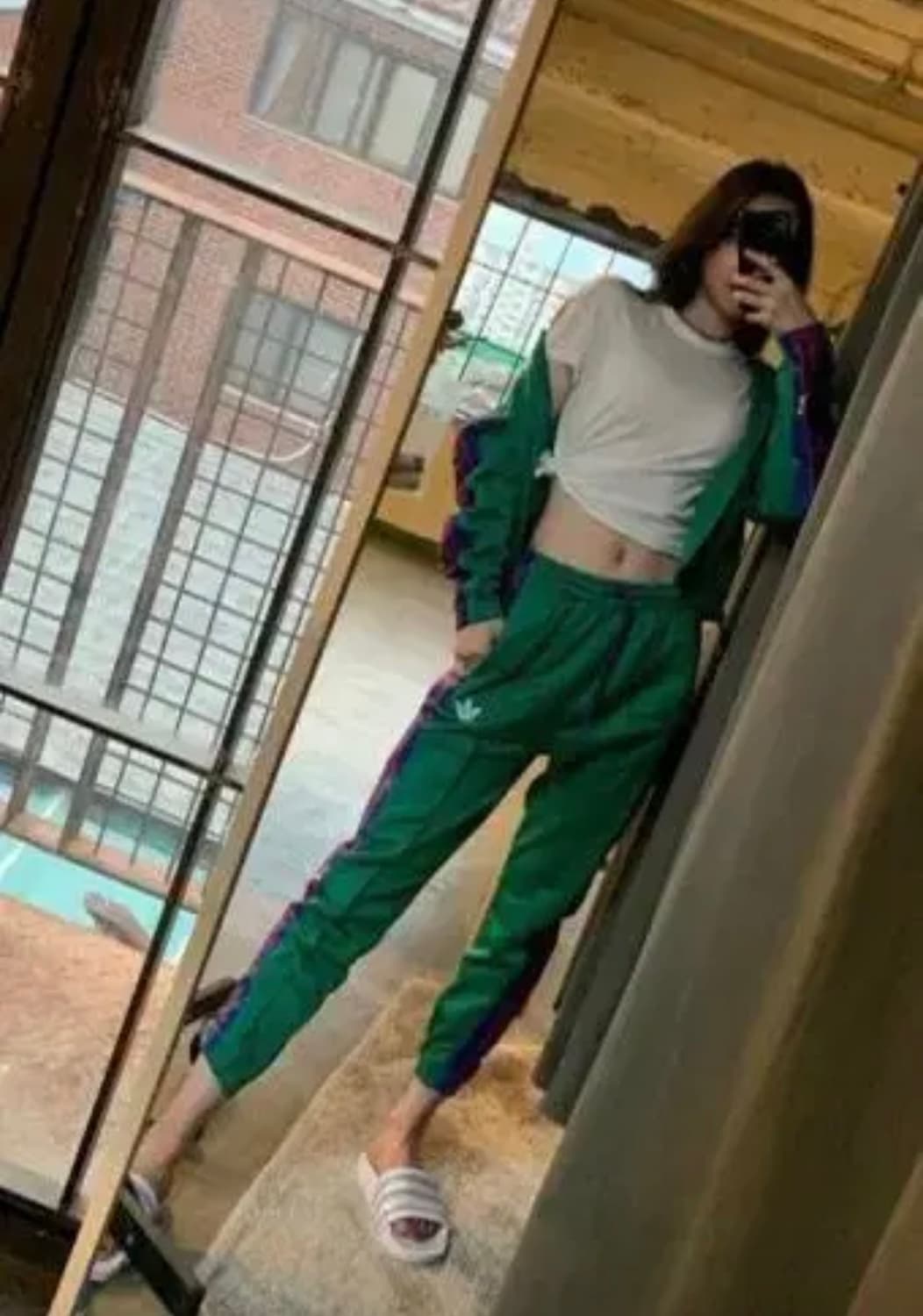 손나은 손담비 아디다스 트랙탑 저지 그린 m 상품이미지2