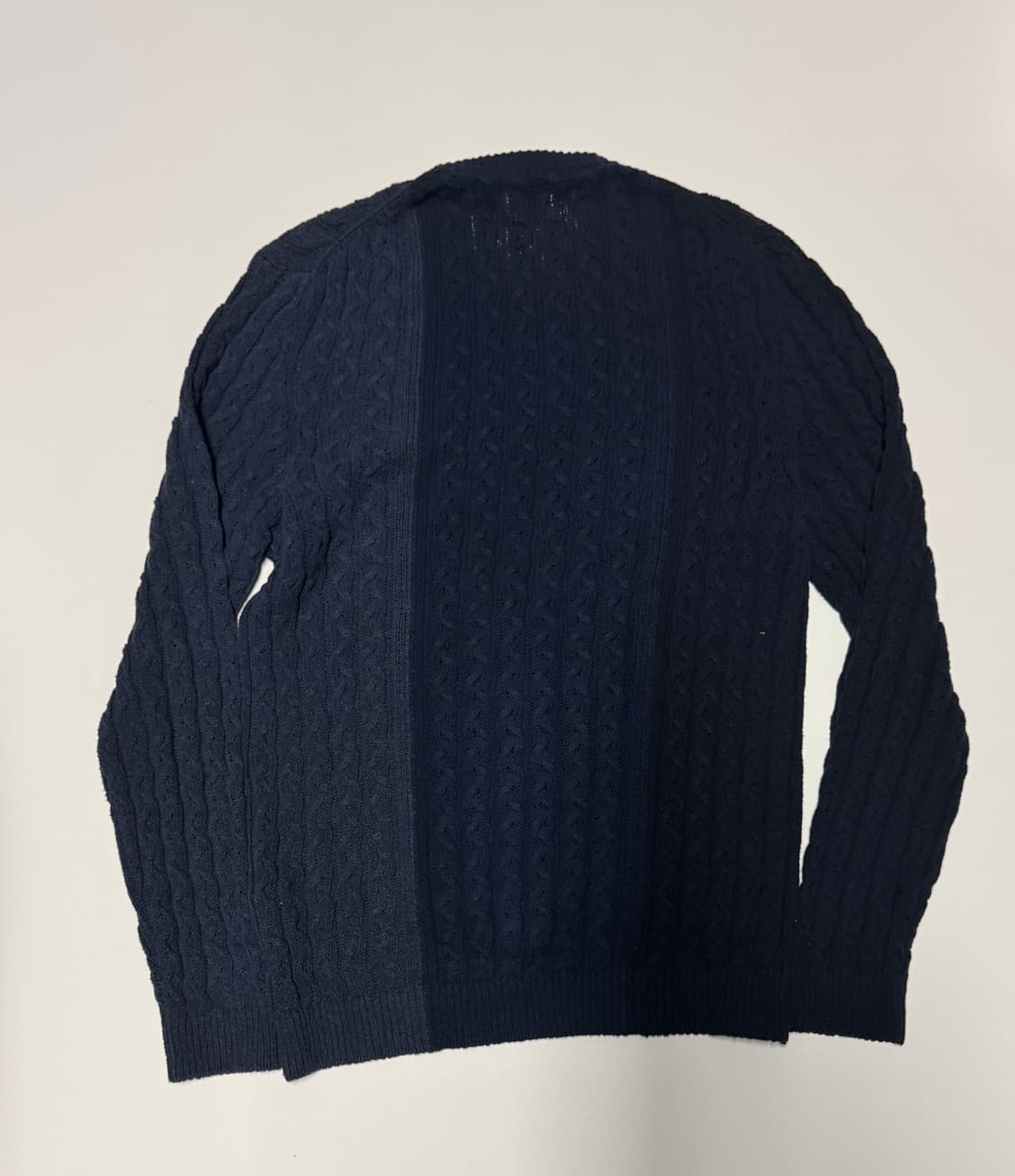 자라 ZARA 컬러블록 코튼 케이블 니트 M ~ L 네이비 상품이미지2