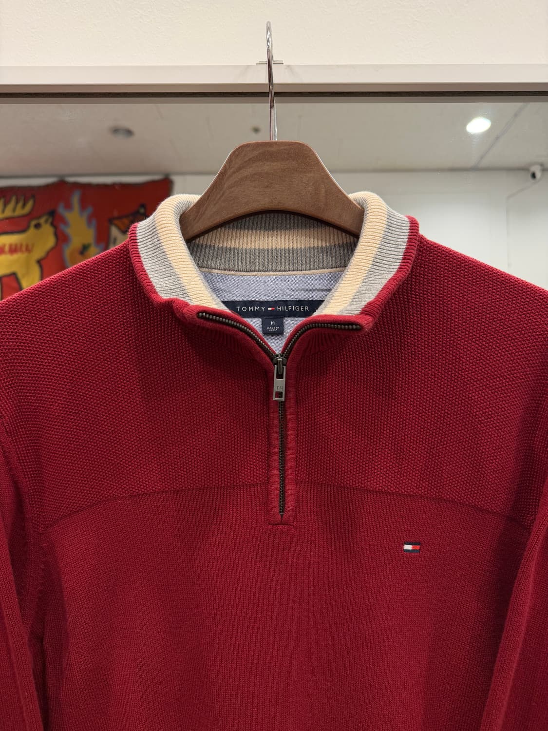 Tommy Hilfiger 타미힐피거 하프넥 쿼터 집업 니트 상품이미지3