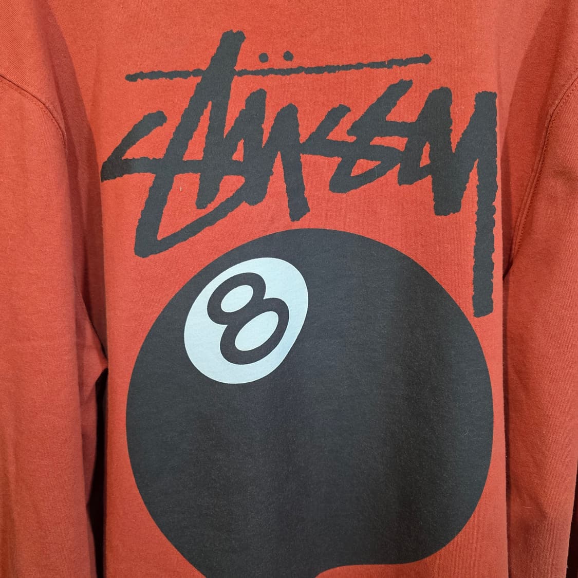 정품) 스투시 맨투맨 8볼 크루 감색 맨투맨 M 상품이미지4